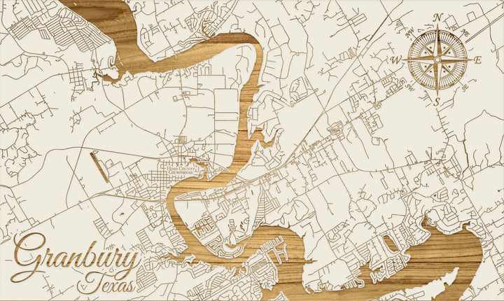 FP0701 - Granbury, TX Engraved Map (Standard)