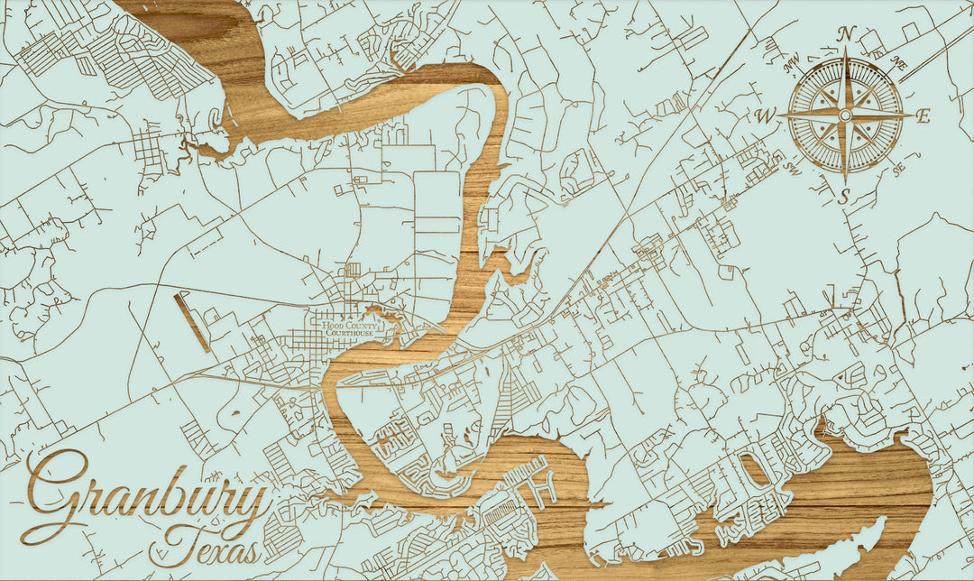 FP0701 - Granbury, TX Engraved Map (Standard)