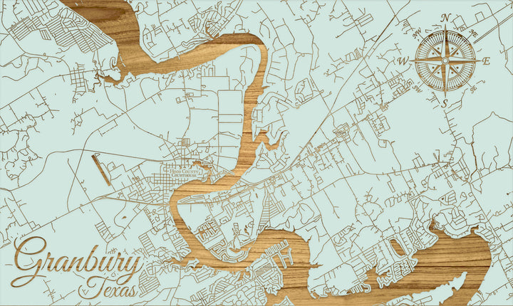 FP0701 - Granbury, TX Engraved Map (Standard)