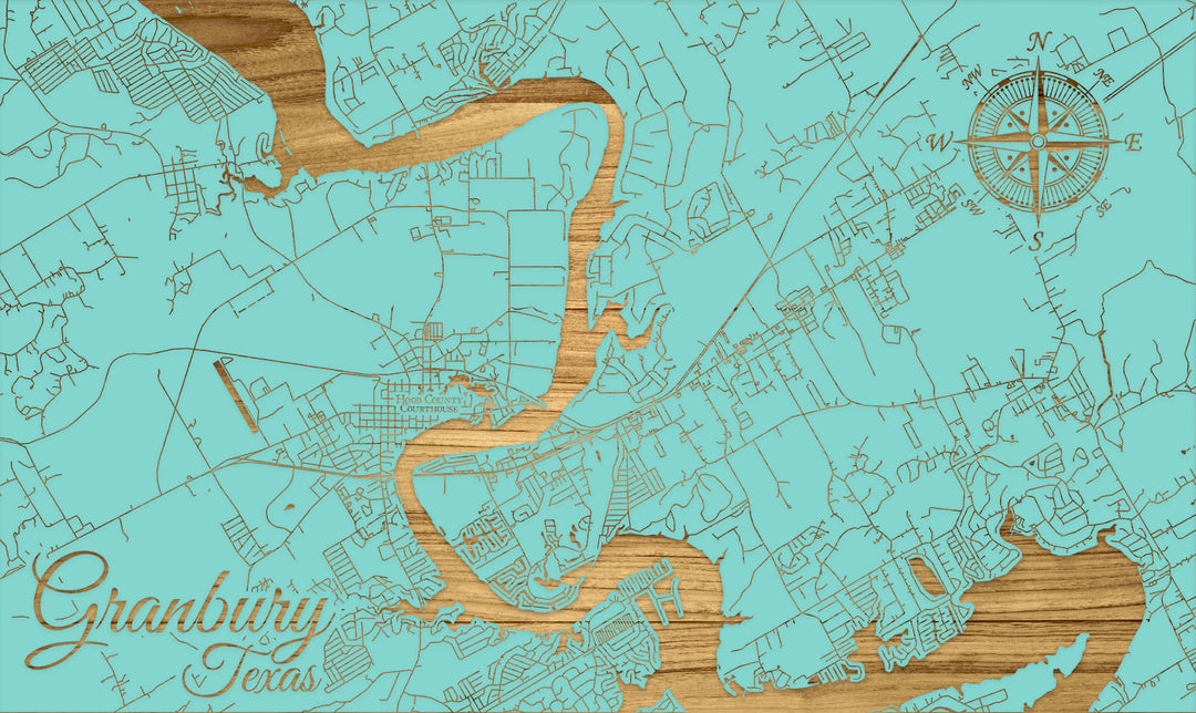 FP0701 - Granbury, TX Engraved Map (Standard)