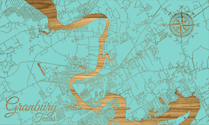 FP0701 - Granbury, TX Engraved Map (Standard)