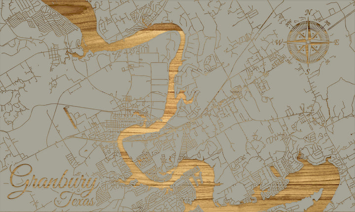 FP0701 - Granbury, TX Engraved Map (Standard)