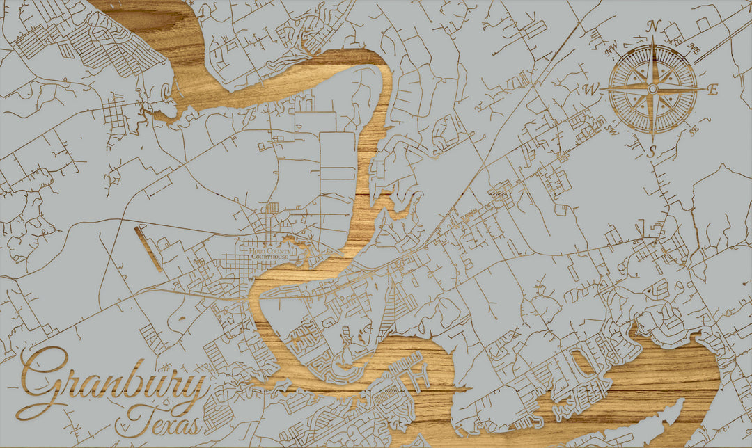 FP0701 - Granbury, TX Engraved Map (Standard)