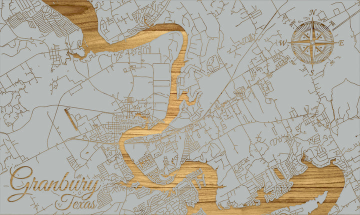 FP0701 - Granbury, TX Engraved Map (Standard)