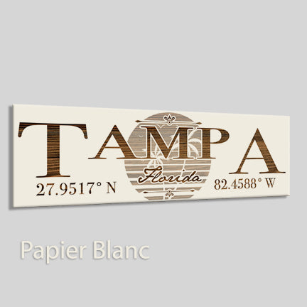 FP0383 - Tampa, Florida Engraved Stick (Bronze)