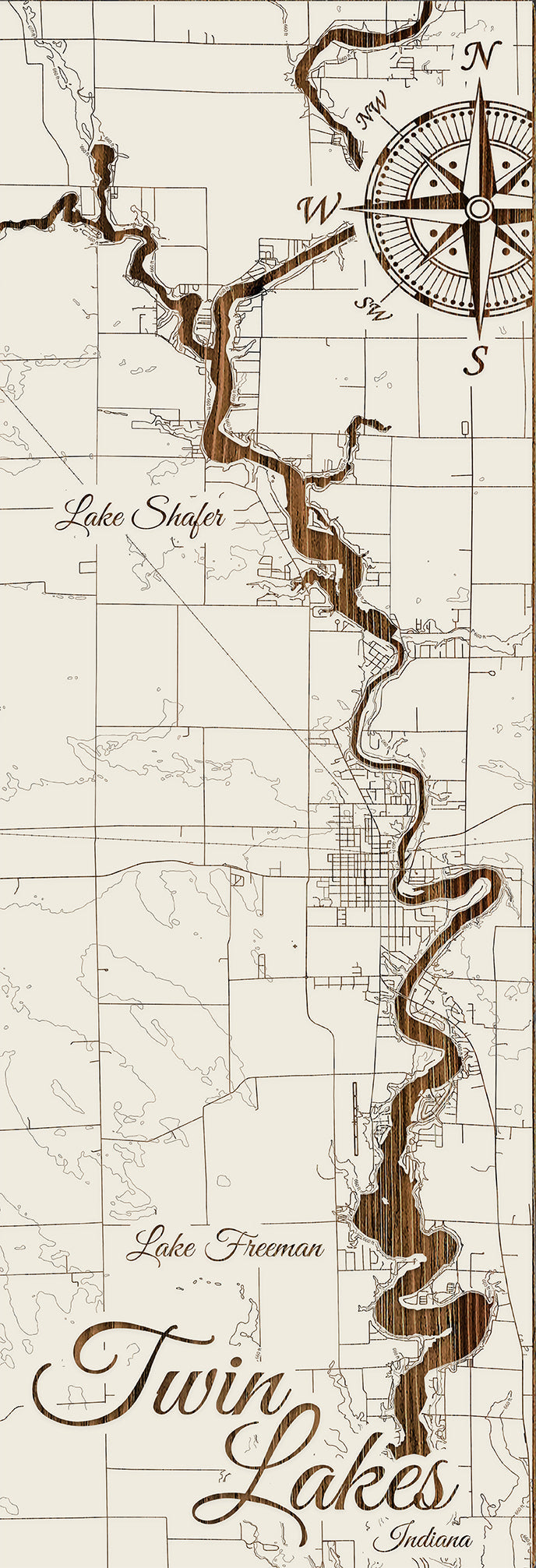 FP0976 - Twin Lakes, IN Engraved Panoramic (Standard)