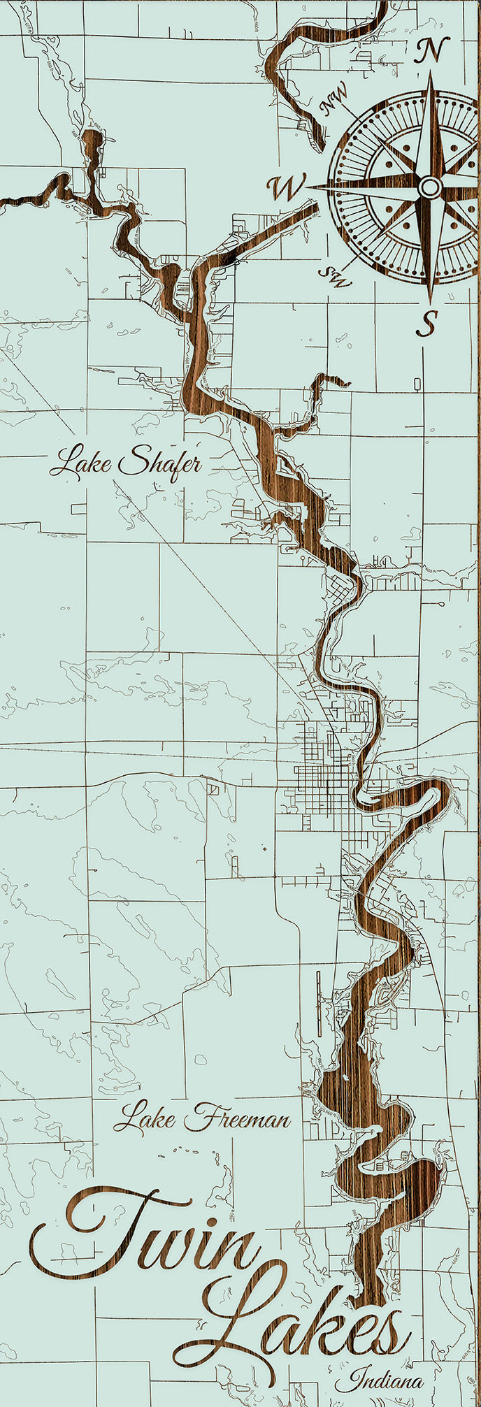 FP0976 - Twin Lakes, IN Engraved Panoramic (Standard)