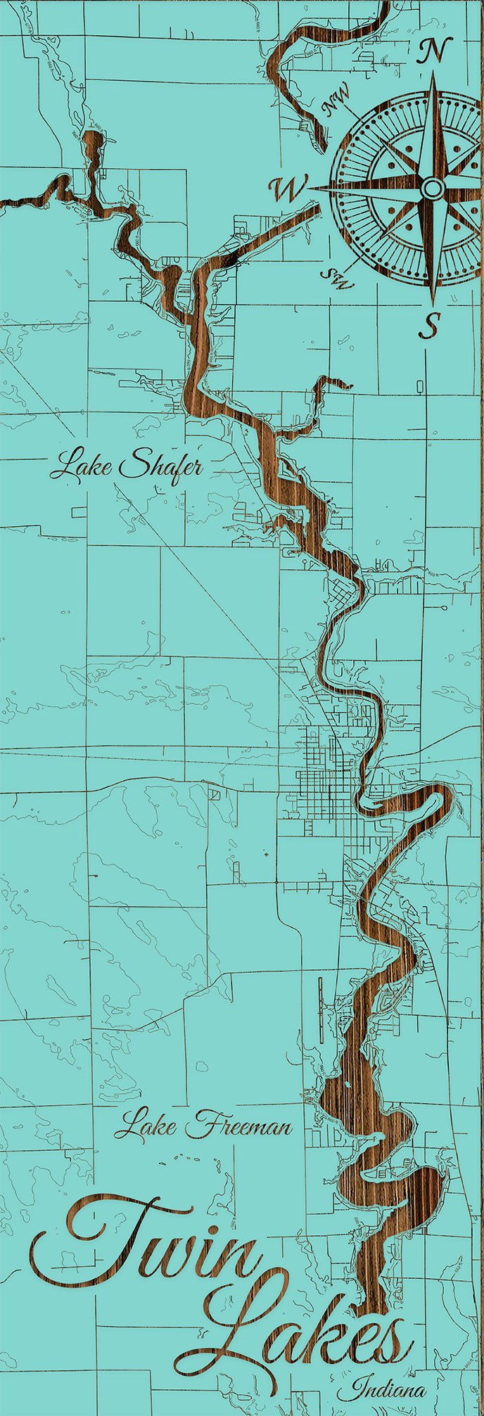 FP0976 - Twin Lakes, IN Engraved Panoramic (Standard)