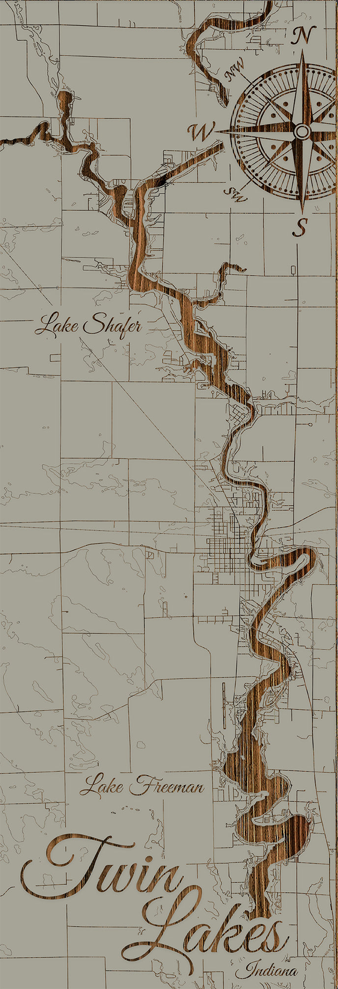 FP0976 - Twin Lakes, IN Engraved Panoramic (Standard)