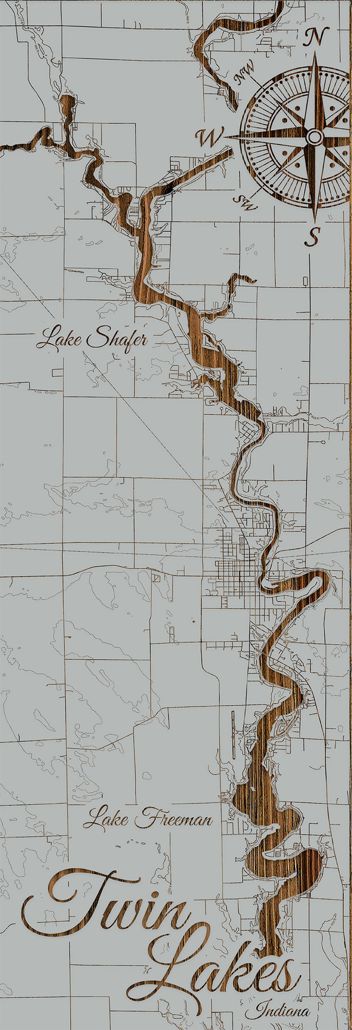 FP0976 - Twin Lakes, IN Engraved Panoramic (Standard)