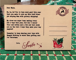 Custom Letter from Santa Postcard