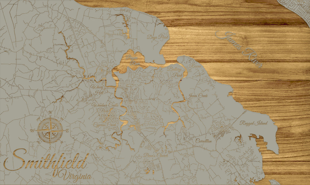 FP0528 - Smithfield, VA Engraved Map (Standard)
