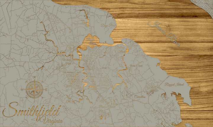 FP0528 - Smithfield, VA Engraved Map (Standard)