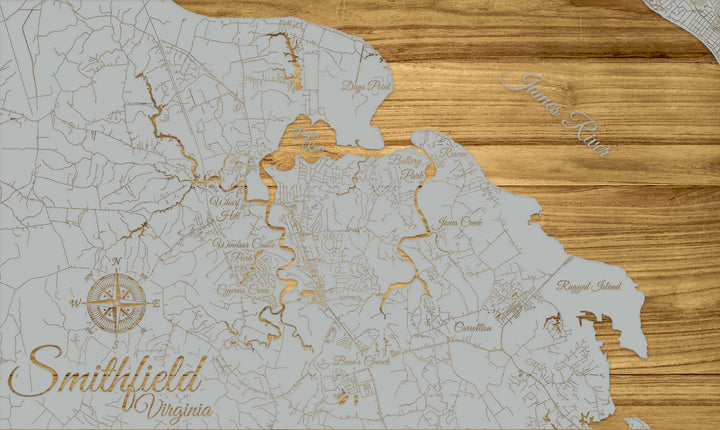 FP0528 - Smithfield, VA Engraved Map (Standard)