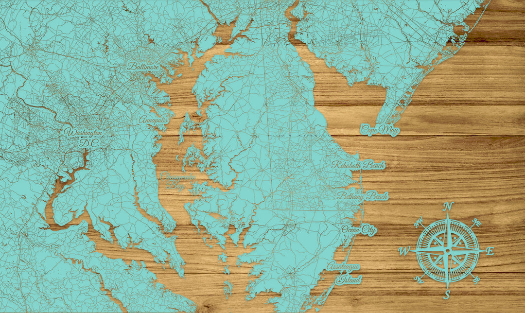 FP1263 - Chesapeake Area, VA Engraved Map (Standard)
