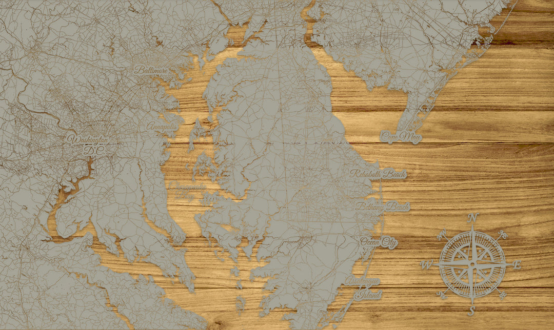 FP1263 - Chesapeake Area, VA Engraved Map (Standard)