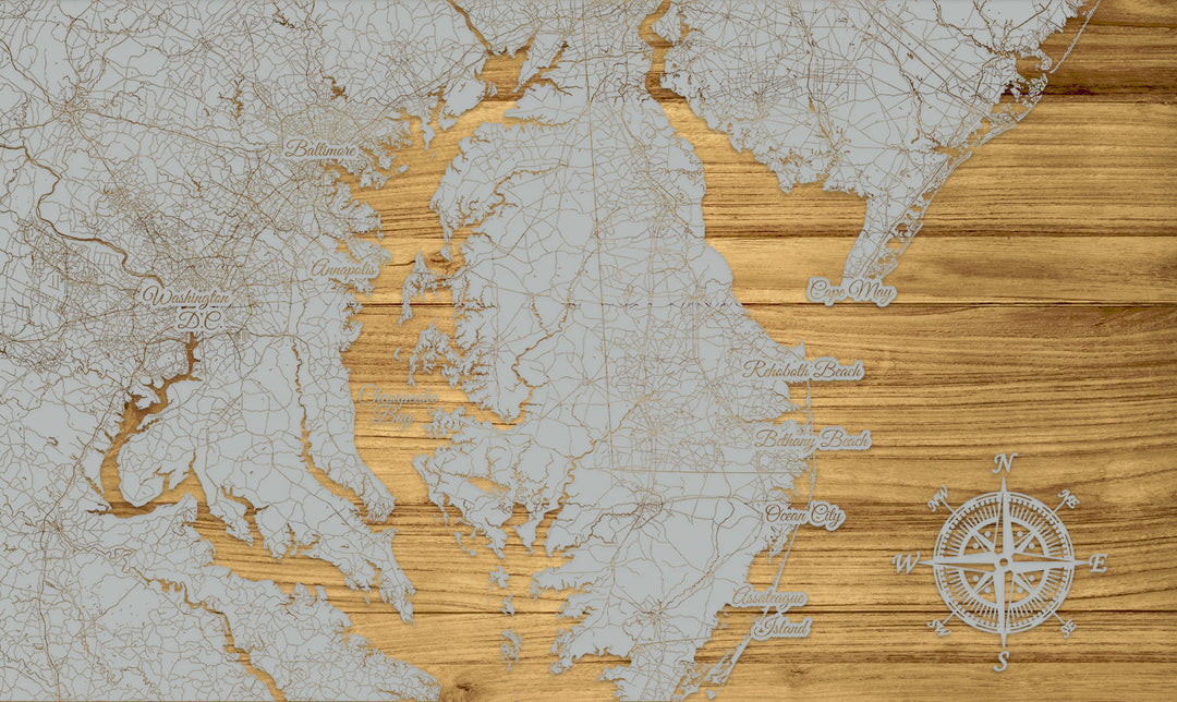 FP1263 - Chesapeake Area, VA Engraved Map (Standard)