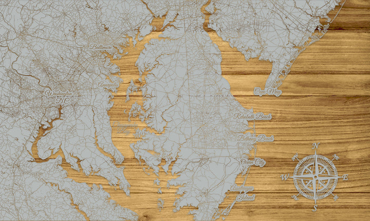 FP1263 - Chesapeake Area, VA Engraved Map (Standard)