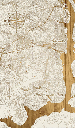FP2075 - Mount Vernon, VA Engraved Map (Standard)