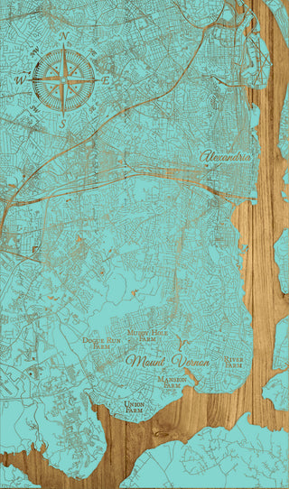 FP2075 - Mount Vernon, VA Engraved Map (Standard)