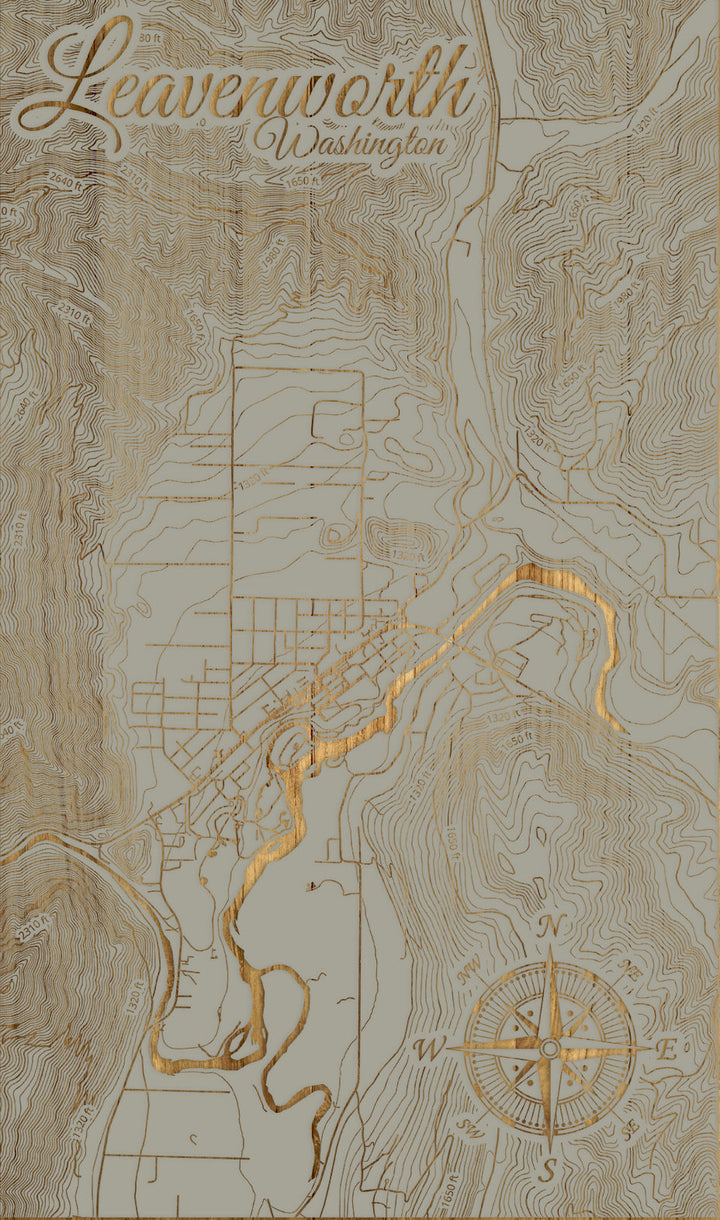 FP0992 - Leavenworth, WA Engraved Map (Standard)