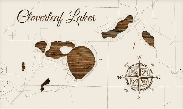 FP0452 - Cloverleaf Lakes Engraved Map (Standard)