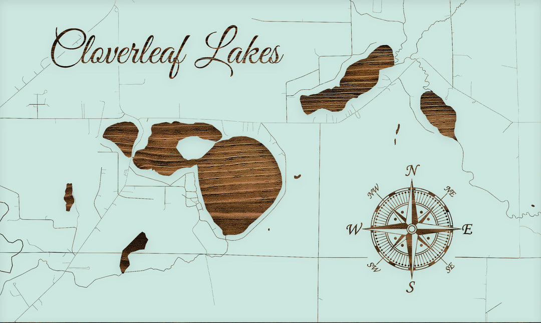 FP0452 - Cloverleaf Lakes Engraved Map (Standard)