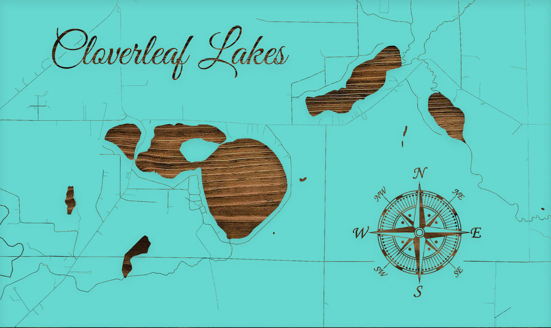 FP0452 - Cloverleaf Lakes Engraved Map (Standard)