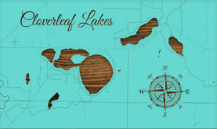 FP0452 - Cloverleaf Lakes Engraved Map (Standard)