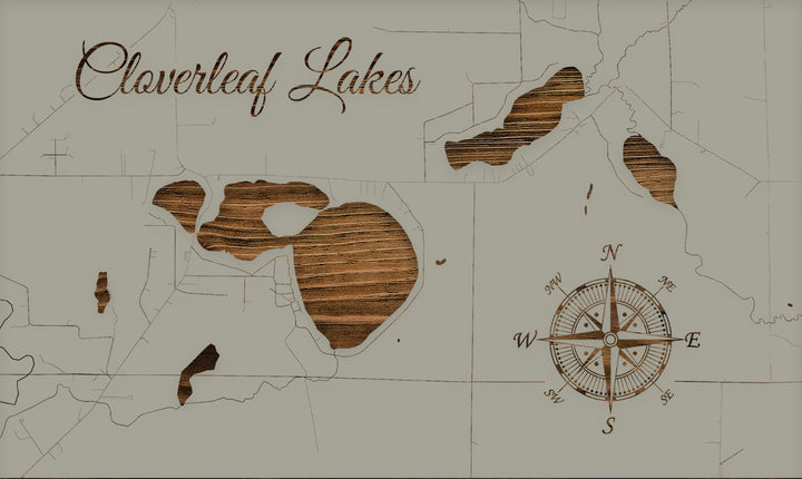 FP0452 - Cloverleaf Lakes Engraved Map (Standard)