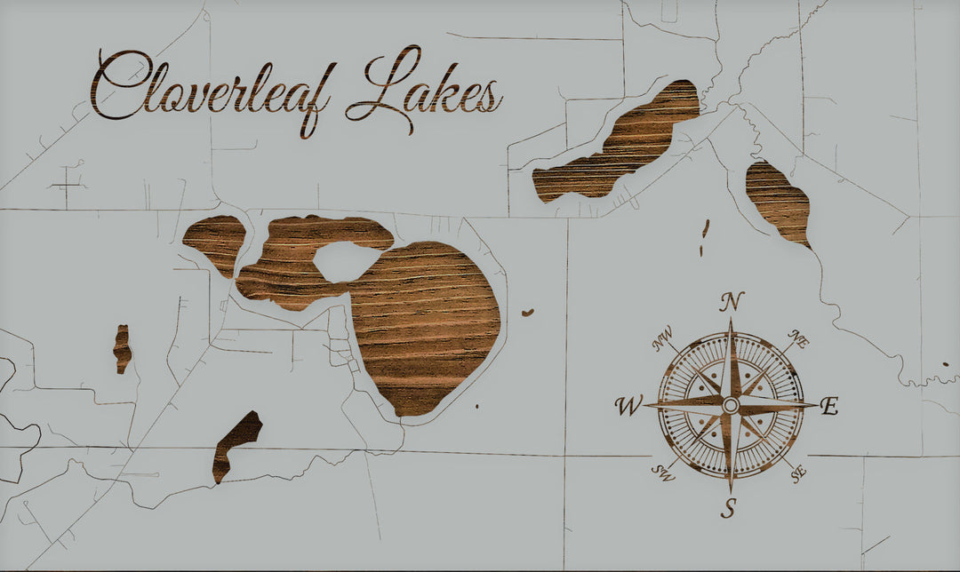 FP0452 - Cloverleaf Lakes Engraved Map (Standard)