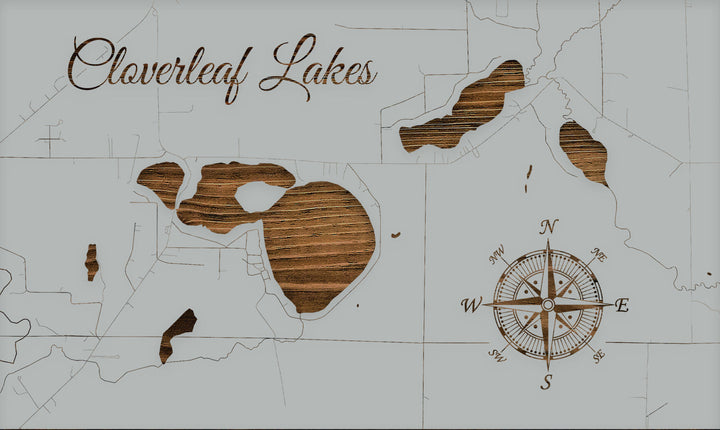 FP0452 - Cloverleaf Lakes Engraved Map (Standard)