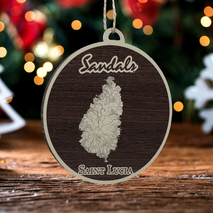 FP0699 - Sandals St Lucia Engraved Ornament (Bronze)