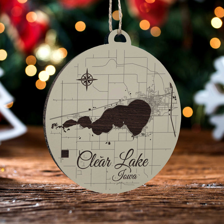 FP0827 - Clear Lake, IA Engraved Ornament (Standard)