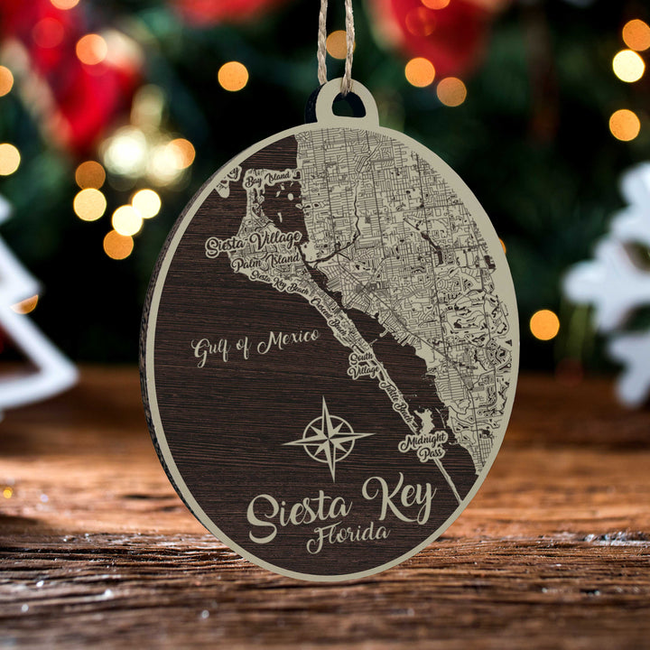 FP0596 - Siesta Key, FL Engraved Ornament (Standard)