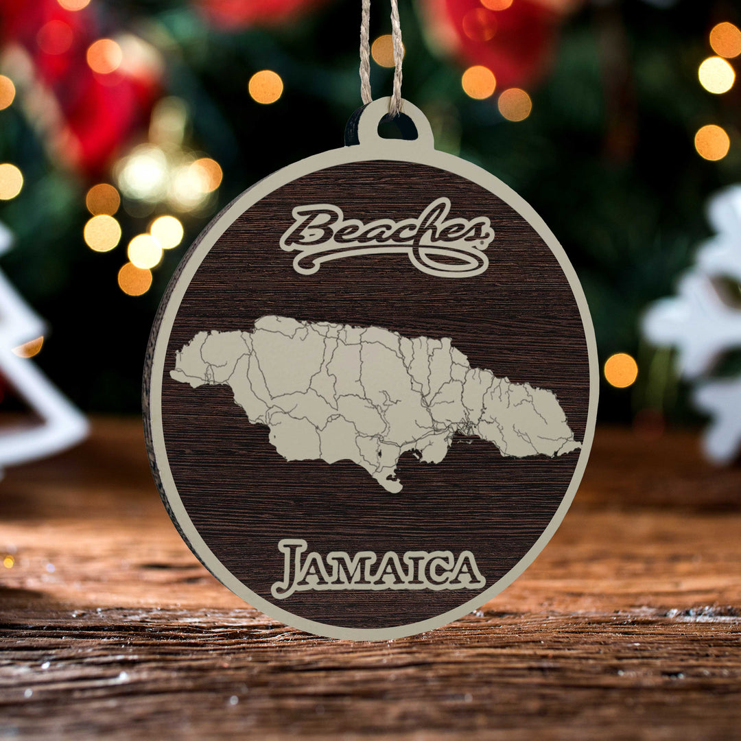 FP0699 - Jamaica Beaches Engraved Ornament (Bronze)