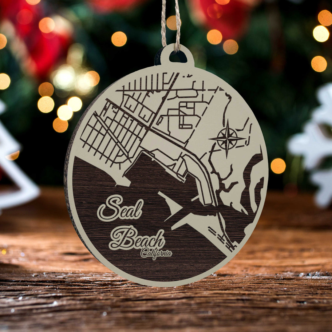 FP0680 - Seal Beach, CA Engraved Ornament (Bronze)