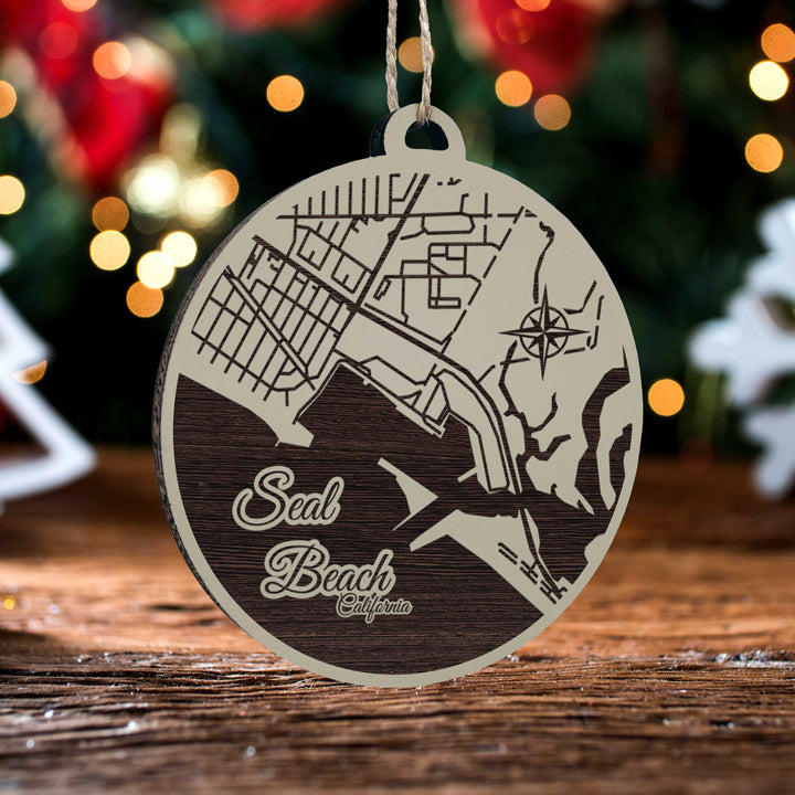 FP0680 - Seal Beach, CA Engraved Ornament (Bronze)