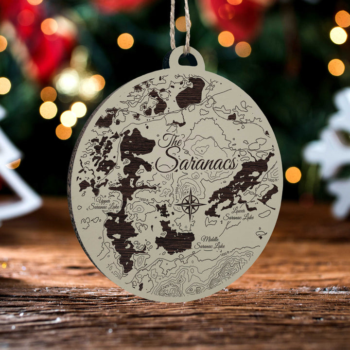 FP1112 - The Saranacs, NY Engraved Ornament (Silver)