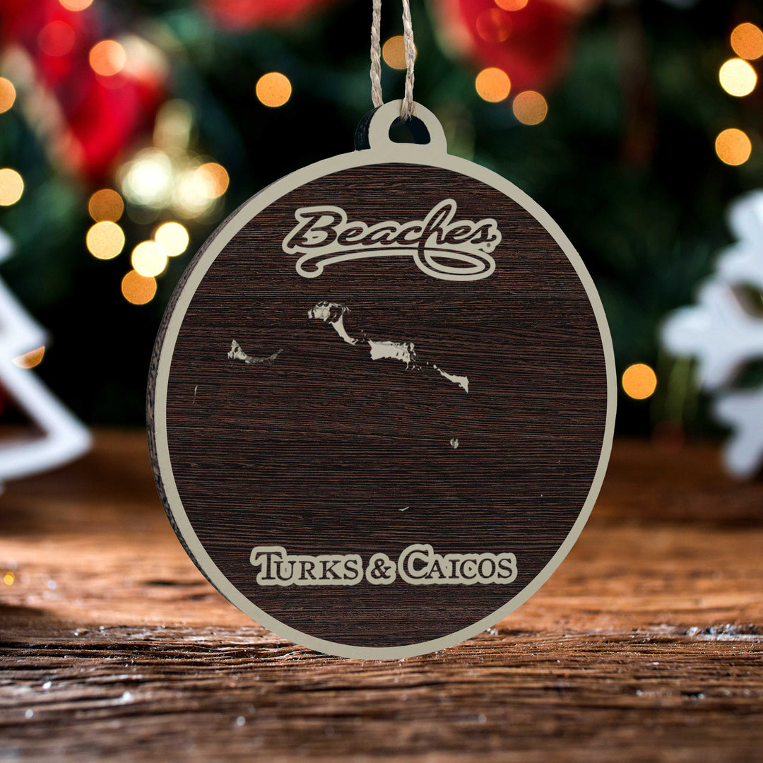 FP0699 - Turks & Caicos Beaches Engraved Ornament (Bronze)