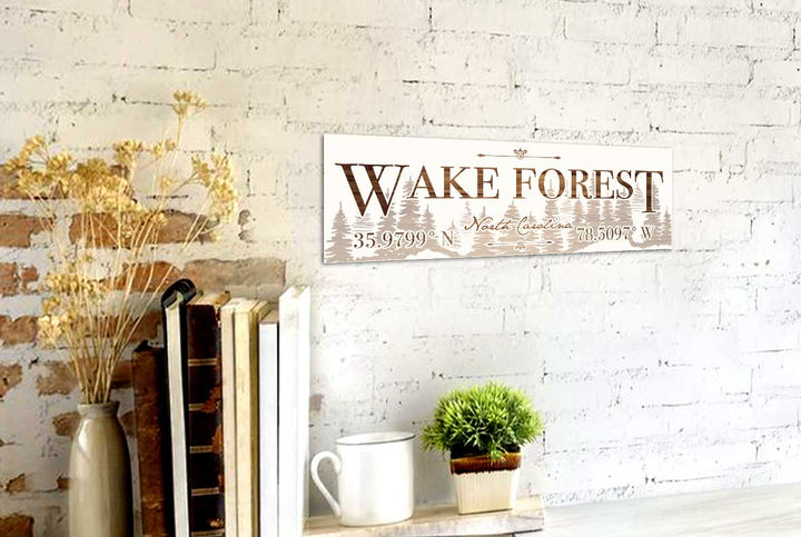 FP0849 - Wake Forest, NC Trees Engraved Stick (Standard)