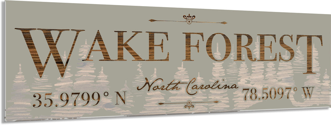 FP0849 - Wake Forest, NC Trees Engraved Stick (Standard)