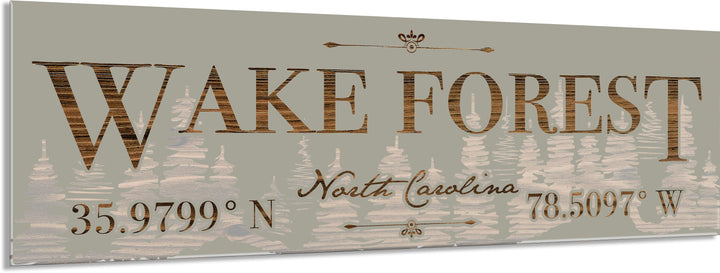 FP0849 - Wake Forest, NC Trees Engraved Stick (Standard)