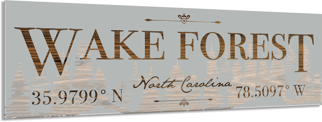 FP0849 - Wake Forest, NC Trees Engraved Stick (Standard)