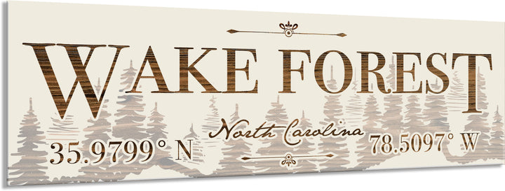 FP0849 - Wake Forest, NC Trees Engraved Stick (Standard)