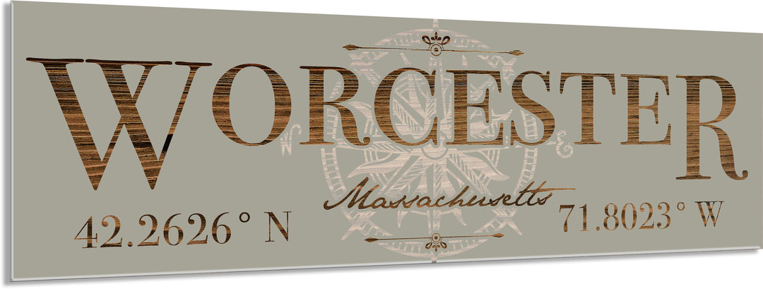 Worcester, MA Stick w/ Compass