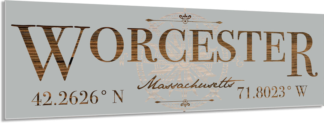 Worcester, MA Stick w/ Compass