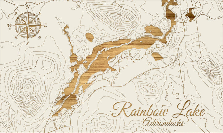FP1112 - Rainbow Lake Engraved Map (Silver)