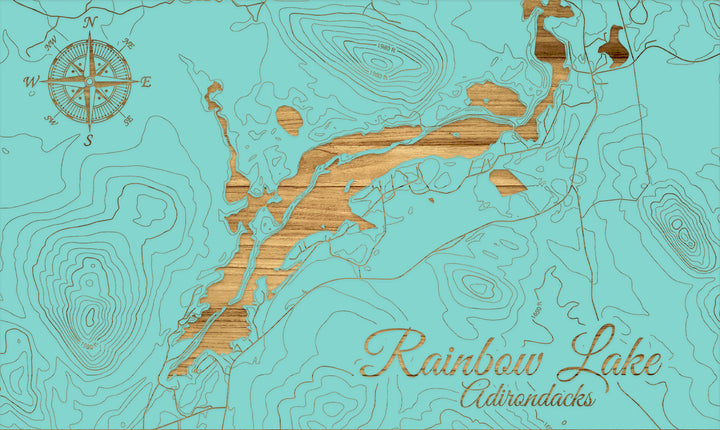 FP1112 - Rainbow Lake Engraved Map (Silver)