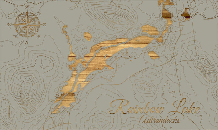 FP1112 - Rainbow Lake Engraved Map (Silver)
